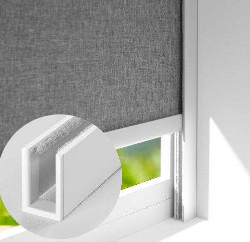 ZSTARR Aluminum U Channel Light Gap Blockers for Shades White 58" 2Pcs