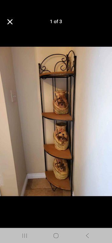 wrought iron shelf