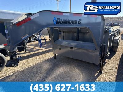 7x16 Diamond C LPT-GN 208 Gooseneck Dump Trailer - 32" Sides - 18K GVWR - 18 Ply Tires, Board Brackets, Hydraulic Jack(s), Long
