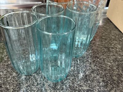 Real Blue Glass Drinking Glasses