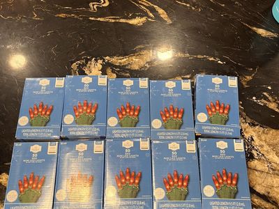 10 Boxes of 50 Red LED Mini Christmas Lights NEW