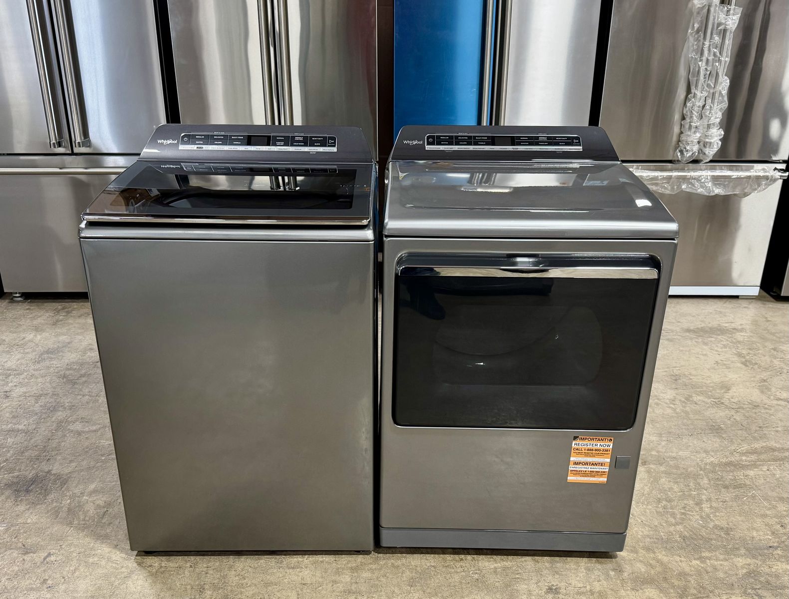 WHIRLPOOL WASHER AND DRYER SET WITH ONE YEAR WARRANTY