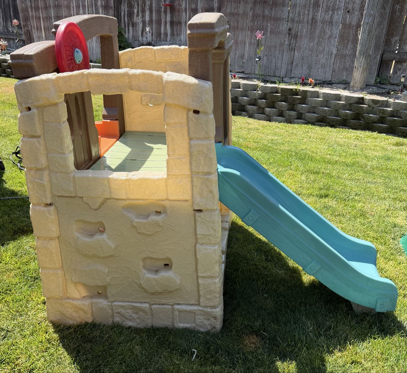 Step2 Play Up Gym Outdoor Playset w/ Slide & Climbing Wall Kids Activity Center