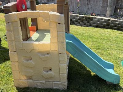 Step2 Play Up Gym Outdoor Playset w/ Slide & Climbing Wall Kids Activity Center