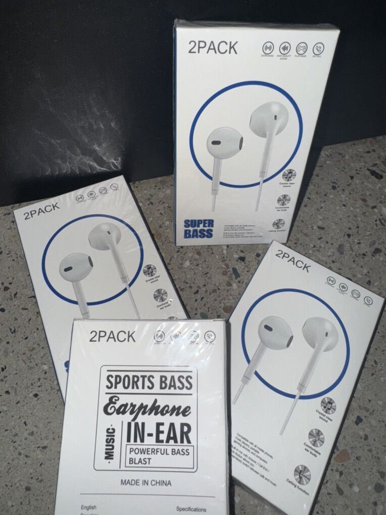 Lightning Cable Wired Earphones 2 Pack