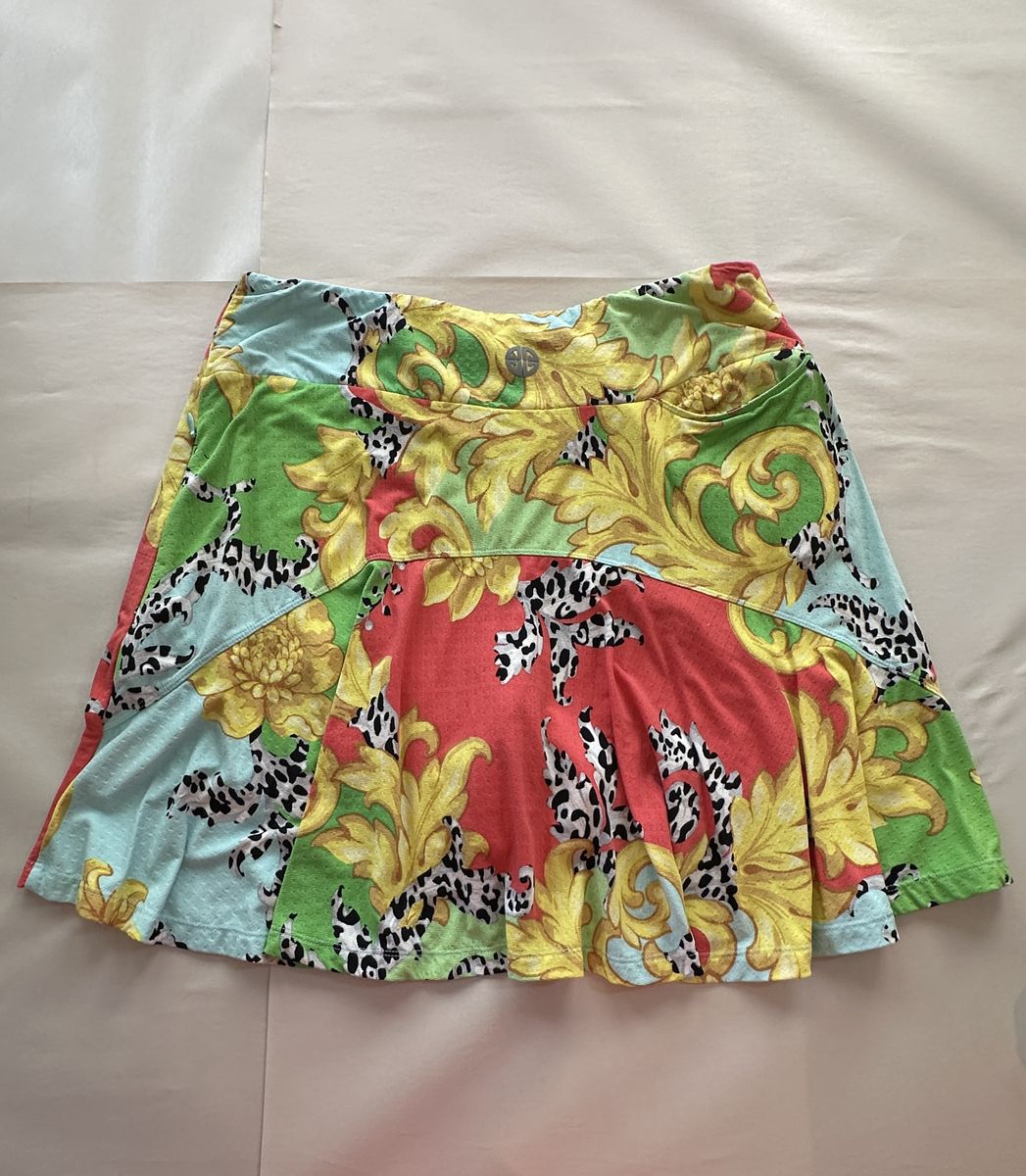 Gottex Lifestyle Skort Women's Small Golf Tennis Athletic Floral Leopard