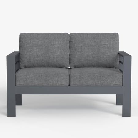 LayinSun Aluminum Outdoor Loveseat, 2-Seater