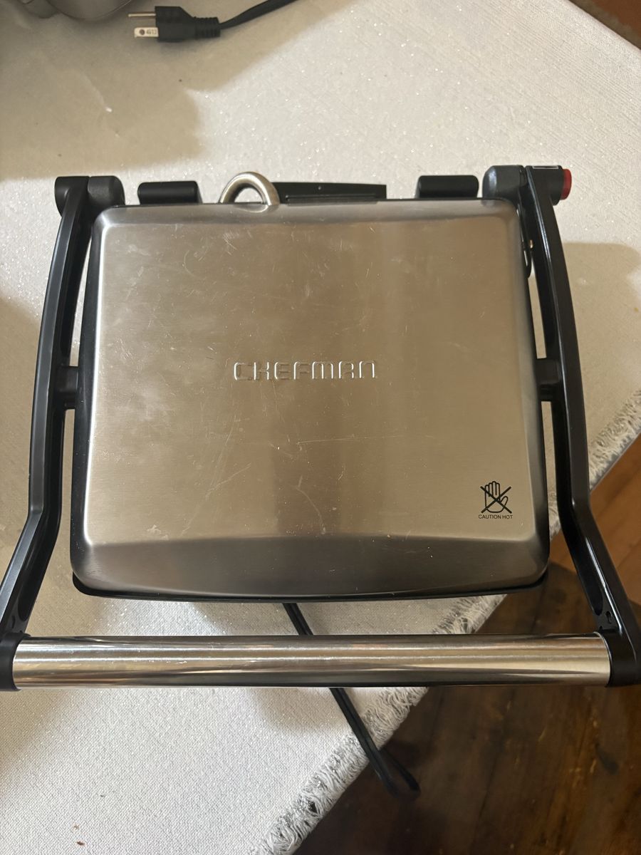 Chefman Electric Panini Press and Indoor Grill - Stainless Steel