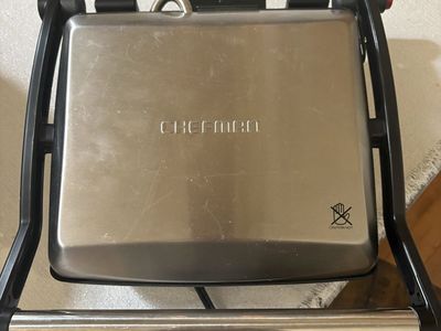 Chefman Electric Panini Press and Indoor Grill - Stainless Steel