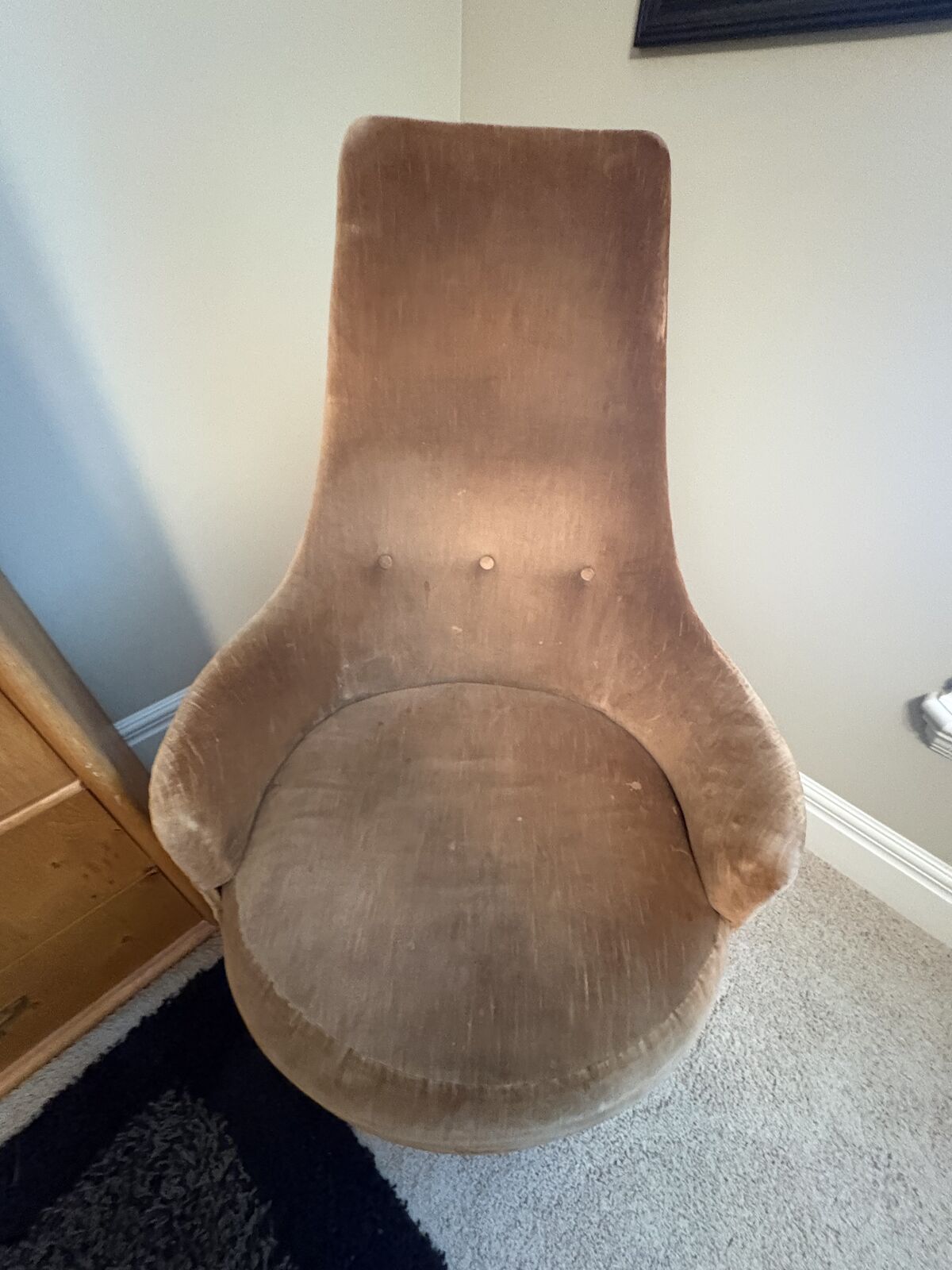 Mid Century Adrian Pearsall Tall Back Swivel King Chair $2000 cash/venmo in Draper