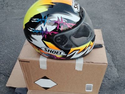 Shoei Elite Series Full-Face Motorcycle Helmet - Snell Approved, DOT Certified, Yellow/Black Multi-Graphic