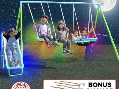 New SPORTSPOWER Supernova Metal Swing Set LED