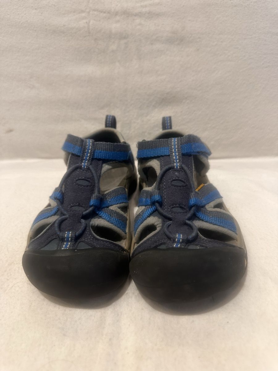 Keen toddler size 13 blue stripe washable, hiking sandals