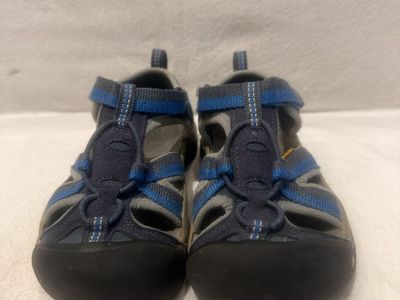 Keen toddler size 13 blue stripe washable, hiking sandals