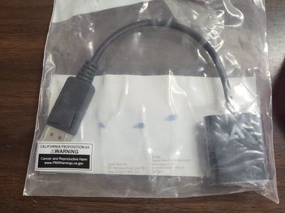 V7 CBLDPVGA-1E DisplayPort Male to VGA Female Video Adapter Cable Black