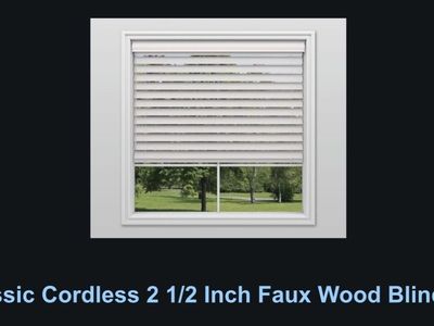 NEW Veneta Classic Cordless 2 1/2 Inch Faux Wood Blinds 58”W x 60”L