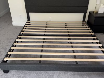 Modern King Platform Bed Frame - Like New