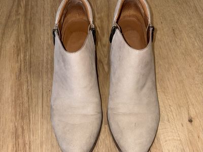 Franco Sarto Side-Zip Nubuck Ankle Boots