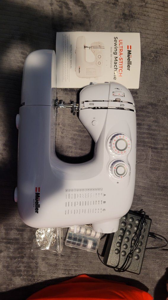 Mueller Ultra-Stitch SM-1100white Portable Sewing Machine w/ Accessories & Manual