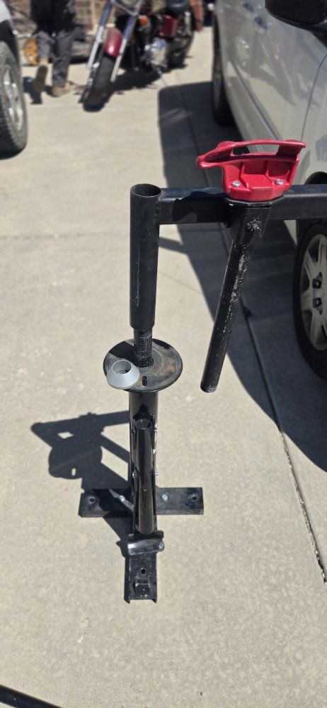 Harbor Freight tire change machine with duckbill.