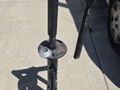 Harbor Freight tire change machine with duckbill.