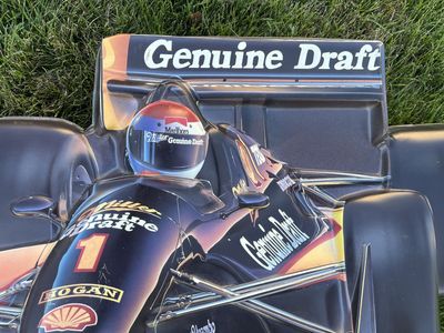 Large Indy Race Car Light Up Sign - Miller Draft Beer