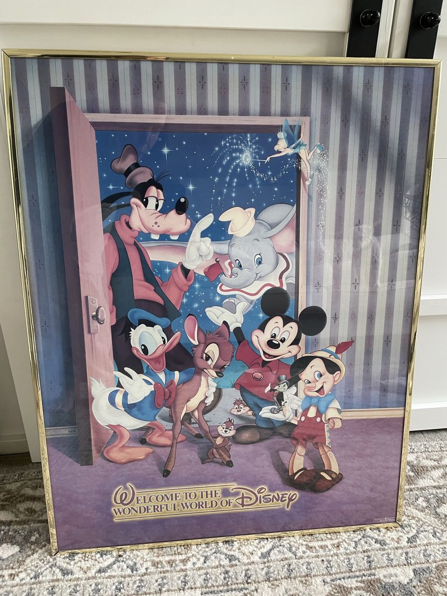 Rare Vintage Welcome to the World of Disney One Stop Poster- 22x28