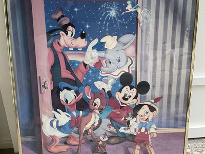 Rare Vintage Welcome to the World of Disney One Stop Poster- 22x28