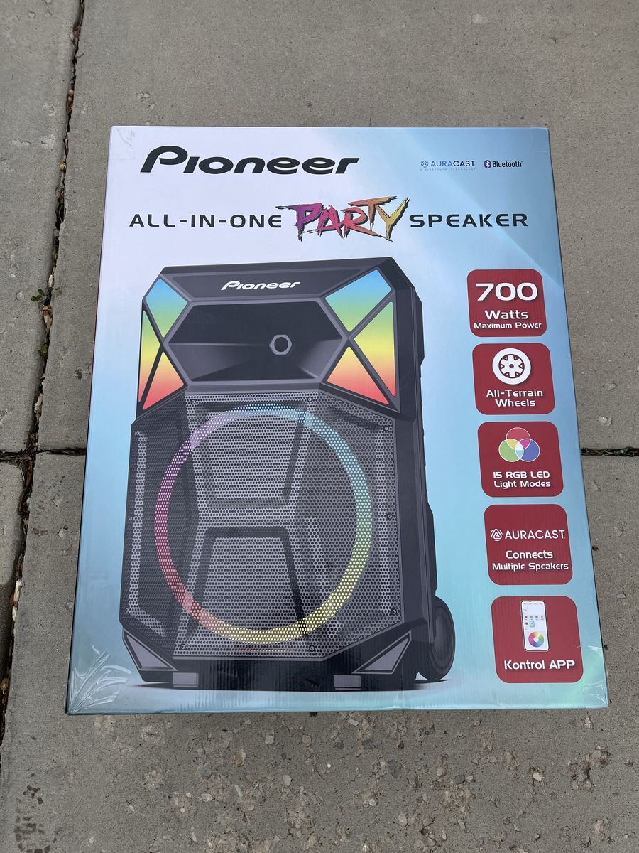 Pioneer All-In-One Party Speaker 700 Watts Bluetooth RGB Light Modes