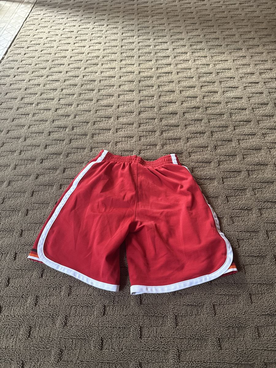 Unbranded Red Athletic Shorts with White Trim - Casualwear