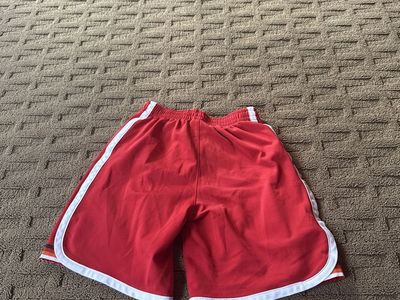 Unbranded Red Athletic Shorts with White Trim - Casualwear