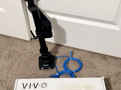 VIVO STAND-V101BDU Pneumatic Monitor Arm with USB Hub - Black, Original Box