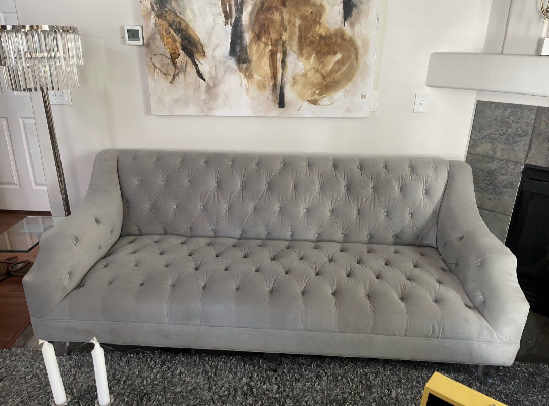 Z Gallerie Light Gray Couch