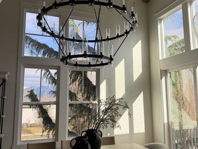 Wagon wheel chandelier
