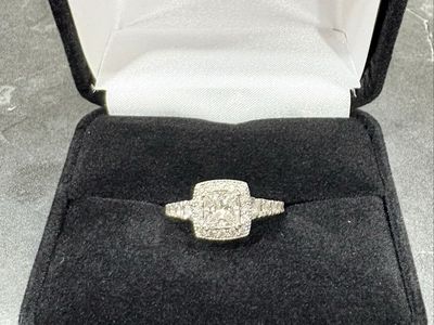 Belliston Jewelry Diamond Engagement Ring Cushion Cut Halo Setting