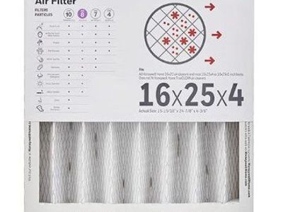 Honeywell Home 16x25x4 MERV 11 AC Furnace Air Filter, Model FC100A1029. 2 pack