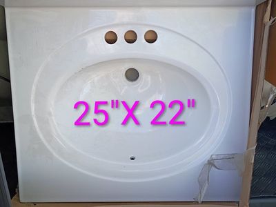 New porcelain bathroom sink