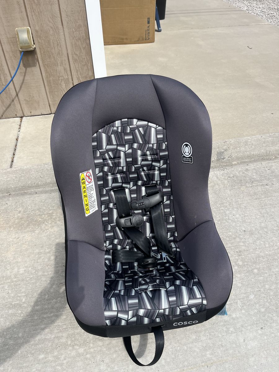 Cosco Convertible Car Seat with Side Impact Protection - Black and Geometric Pattern