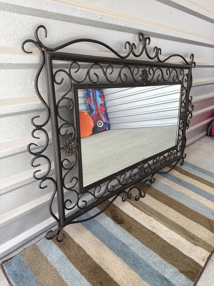 Oil Rubbed Bronze Rod Iron Mirror 36 X 52