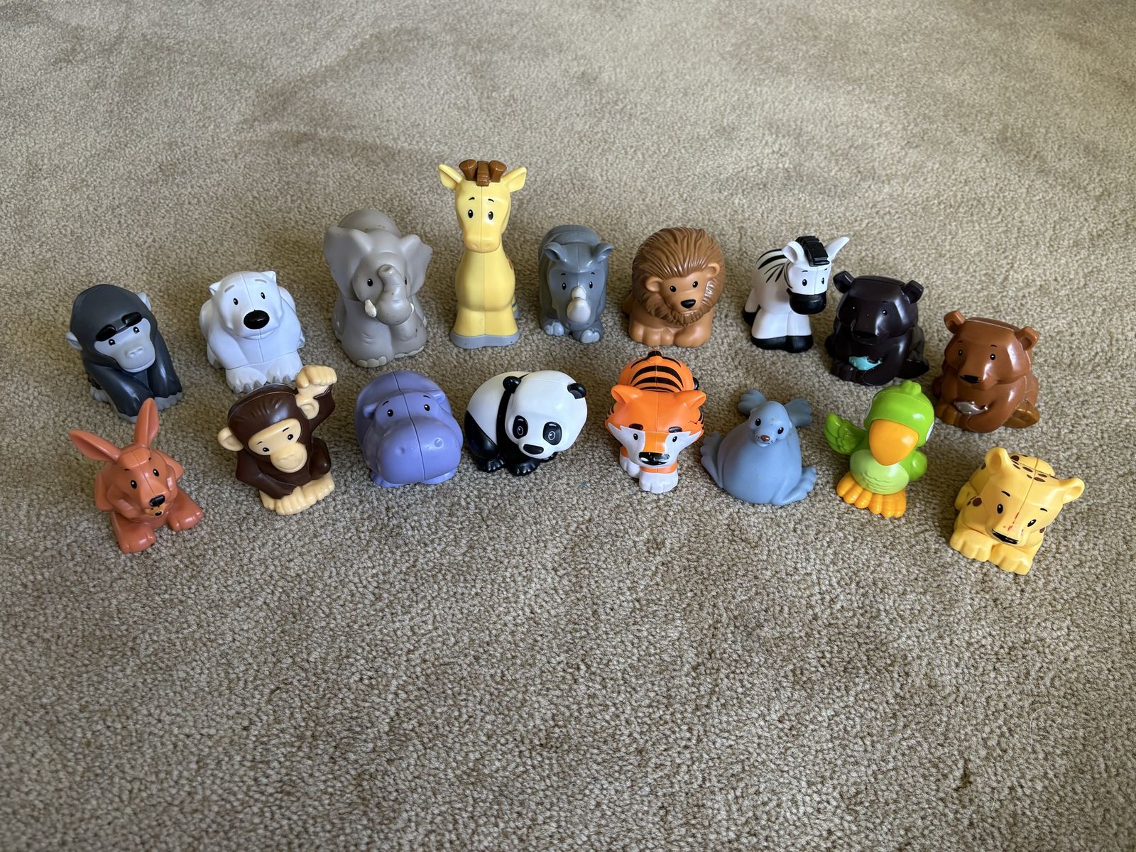 Set of 17 Fisher-Price Little People Animals