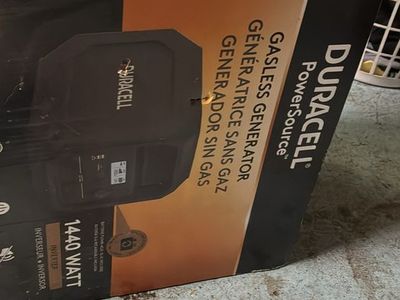Portable Duracell gas-less Generator 1440 WATT