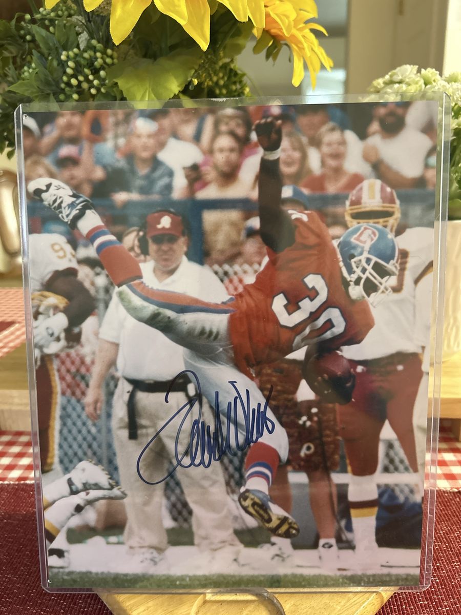 Terrell Davis Hand Signed Autograph 8x10 Photo - NFL Denver Broncos Football Memorabilia Auto Orange Crush Rookie Picture