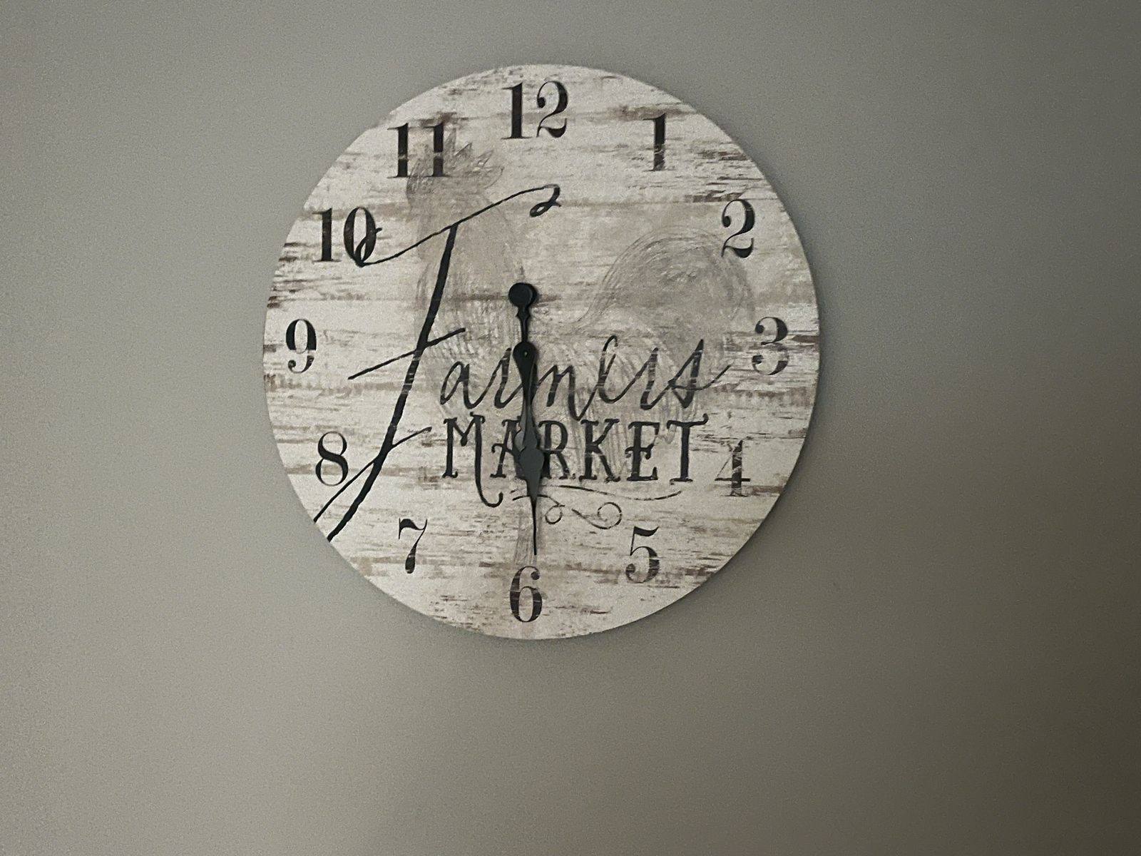 Wooden farmhouse clock