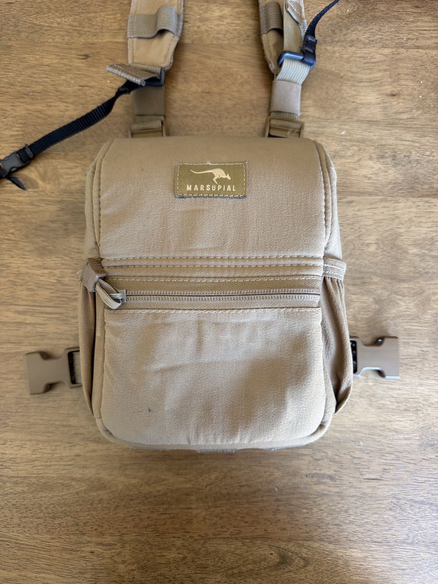 Marsupial gear bino harness