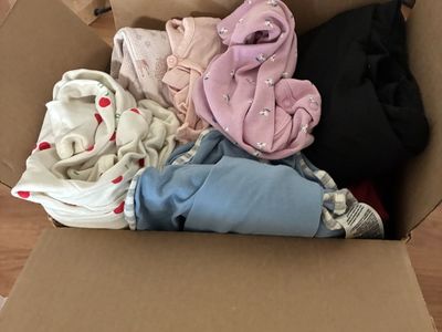 Assorted Box of Newborn Baby Clothes and Maternity Outfits Lot