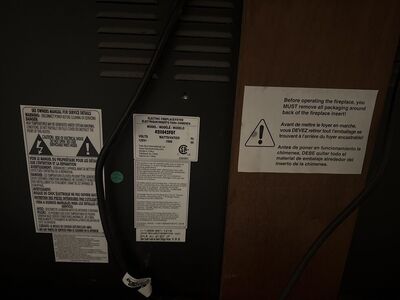 Five Year-Old Costco Fireplace/entertainment