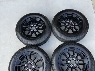3rd Gen Toyota Tundra TRD 20” Wheels + Falken Wildpeak A/T Tires — Under 100 Miles