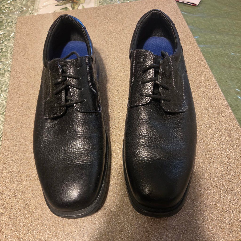 Florsheim Mens Black Leather Oxford Shoes Size 10.5 D