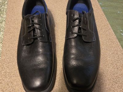 Florsheim Mens Black Leather Oxford Shoes Size 10.5 D