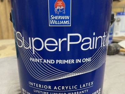 Sherwin Williams SuperPaint Interior Satin Repose Gray 3 gallons